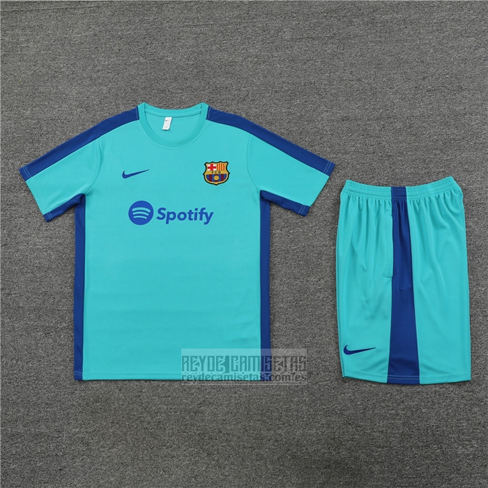 Chandal del Barcelona Manga Corta 2023-2024 Verde - Pantalon Corto